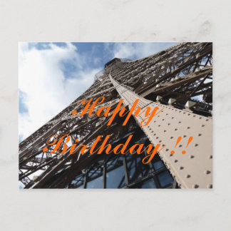 Eiffelturm in Paris Geburtstagskarte Postkarte