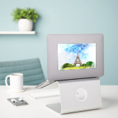 Eiffelturm in Paris nr1 Aufkleber (Laptop auf Schreibtisch)