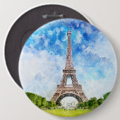 Eiffelturm in Paris nr1 Button (Vorne & Hinten)