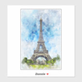 Eiffelturm in Paris nr2 Aufkleber (Blatt)
