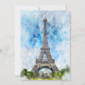Eiffelturm in Paris nr2 Dankeskarte (Vorderseite)
