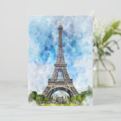 Eiffelturm in Paris nr2 Dankeskarte (Stehend Vorderseite)