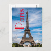 Eiffelturm in Paris Postkarte (Vorne/Hinten)