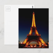 Eiffelturm in Paris Postkarte (Vorne/Hinten)