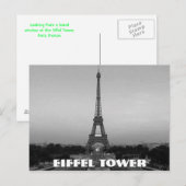 Eiffelturm in Paris Postkarte (Vorne/Hinten)