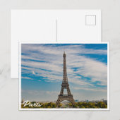 Eiffelturm in Paris Postkarte (Vorne/Hinten)