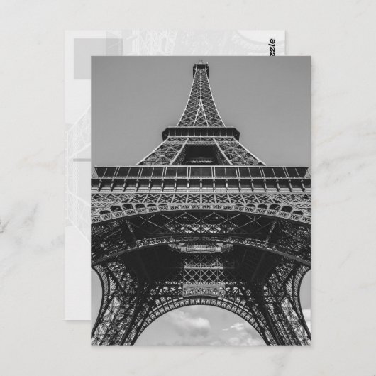Eiffelturm in Paris Postkarte (Vorne/Hinten)