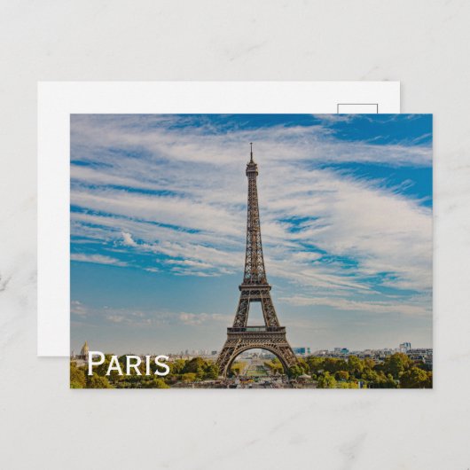 Eiffelturm in Paris Postkarte (Vorne/Hinten)