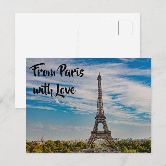 Eiffelturm in Paris Postkarte (Vorne/Hinten)