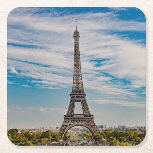 Eiffelturm in Paris Rechteckiger Pappuntersetzer (Vorderseite)
