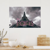 Eiffelturm in Paris Romantische Liebe Stadt Poster (Küche)