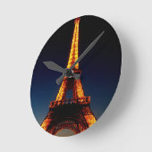 Eiffelturm in Paris Runde Wanduhr (Winkel)