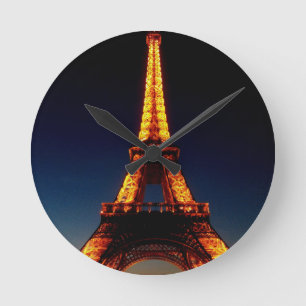 Eiffelturm in Paris Runde Wanduhr