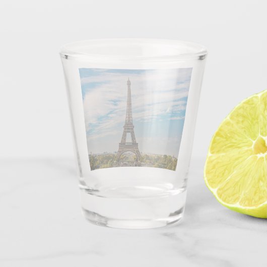Eiffelturm in Paris Schnapsglas (Rückseite)