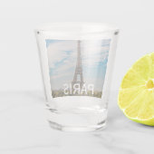 Eiffelturm in Paris Schnapsglas (Rückseite)
