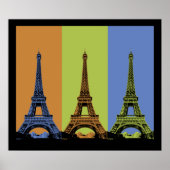 Eiffelturm in Paris Triptych Poster (Vorne)