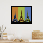 Eiffelturm in Paris Triptych Poster (Küche)