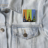 Eiffelturm in Paris Triptychon Button (Beispiel)