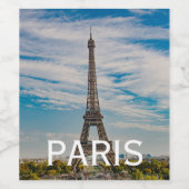 Eiffelturm in Paris Weinetikett (Einzelnes Label)