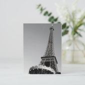 Eiffelturm in Schwarz-Weiß Postkarte (Stehend Vorderseite)