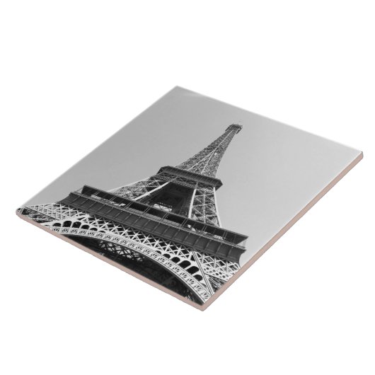 Eiffelturm in Schwarzweiss Fliese (Seite)