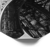 Eiffelturm in Schwarzweiß Poster (Ecke)