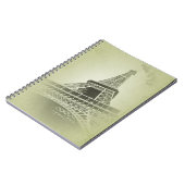 Eiffelturm in Sepia-Ton Notizblock (Linke Seite)