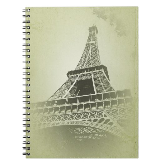 Eiffelturm in Sepia-Ton Notizblock (Vorderseite)