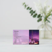 Eiffelturm in Sunshine Sky Visitenkarte (Stehend Vorderseite)
