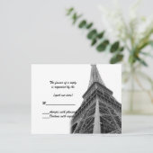 Eiffelturm in uAwg RSVP Karte (Stehend Vorderseite)