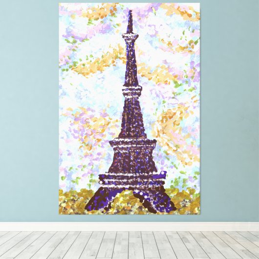 Eiffelturm Inspiriert Landschaftsbild Leinwanddruck (Insitu (Holzboden))