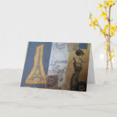 Eiffelturm, J'Adore Karte (Gelbe Blume)