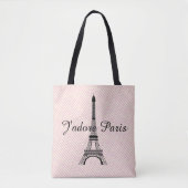 Eiffelturm J'adore Paris Tasche (Vorderseite)