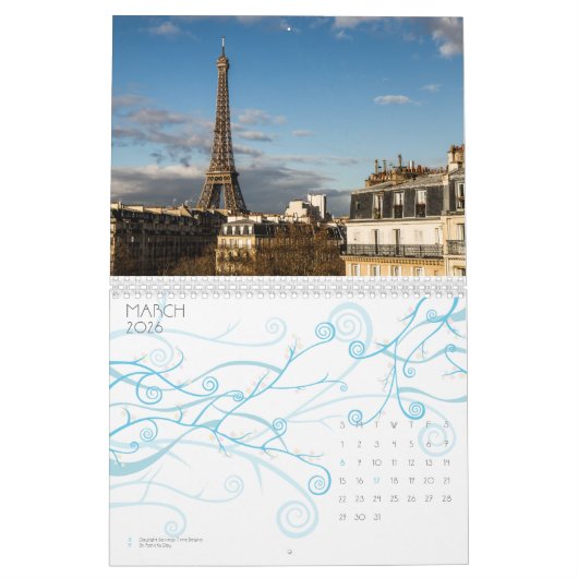 Eiffelturm Kalender (Mär 2026)