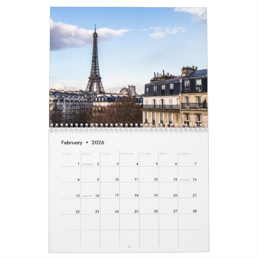 Eiffelturm-Kalender Kalender (Feb 2026)