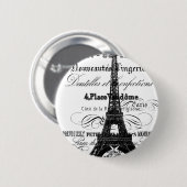 Eiffelturm-Knopf Button (Vorne & Hinten)