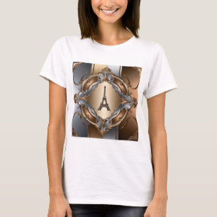 Eiffelturm Kunst - Luxuriöse Metallic T-Shirt