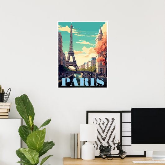 Eiffelturm Kunstkunst Vintage Paris Turm Frances G Poster (Heimbüro)