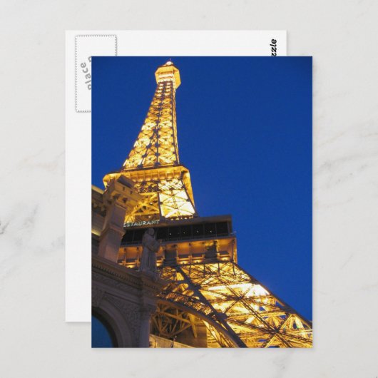 Eiffelturm, Las Vegas, Nevada Postkarte (Vorne/Hinten)