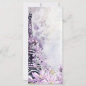 Eiffelturm Lavender Romance Hochzeitsprogramm (Rückseite)