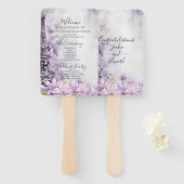 Eiffelturm Lavender Romance Hochzeitsprogramm Fächer (Vorne und Hinten)