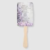 Eiffelturm Lavender Romance Hochzeitsprogramm Fächer (Vorderseite)