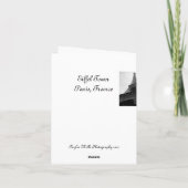 Eiffelturm - leere notecards karte (Rückseite)