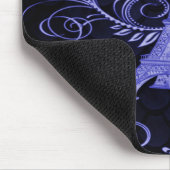 Eiffelturm Lila Blumenwirl Mousepad (Ecke)