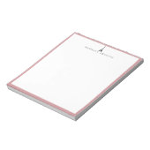 Eiffelturm Logo Rosa Rahmen Notizblock (Rotiert)
