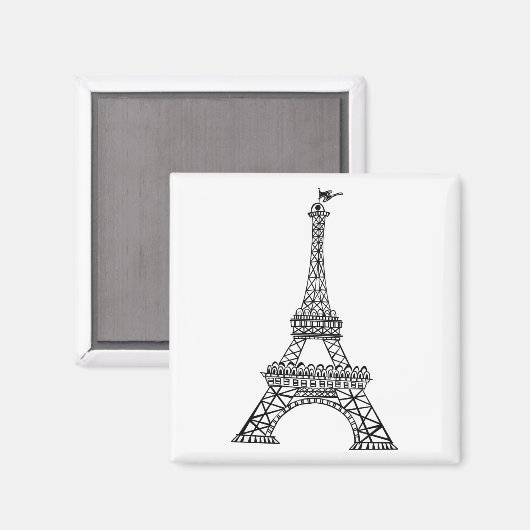 Eiffelturm Magnet (Vorderseite/Rückseite)