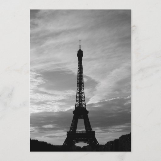 Eiffelturm-Menü-Karten Menükarte (Rückseite)