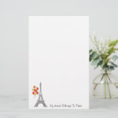 Eiffelturm mit Ballone Briefpapier (Stehend Vorderseite)