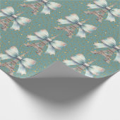 Eiffelturm mit Bow Geschenkpapier (Ecke)