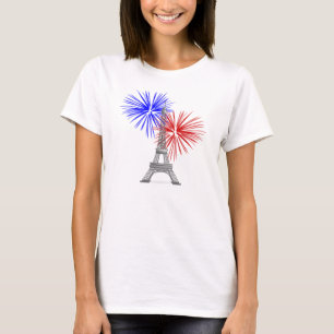 Eiffelturm mit Feuerwerk T-Shirt